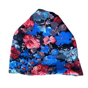 Bohemian Flower Print Versatile Slouchy Beanie or Scarf